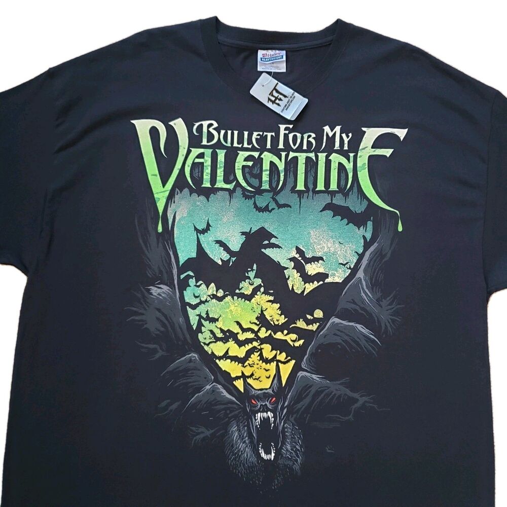 NWT Vintage 2008 Bullet For My Valentine 2XL Mens Black Bats Hot Topic T-Shirt